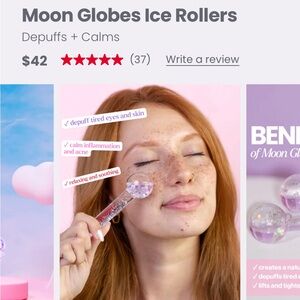 Skincare tools Kiramoon Moon Globes two ice rollers for eye/facial puffiness